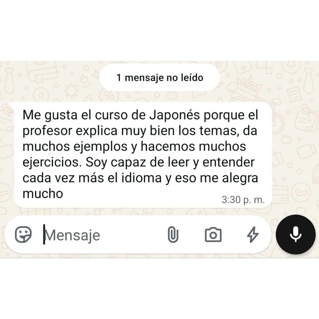 Alumno de japonés